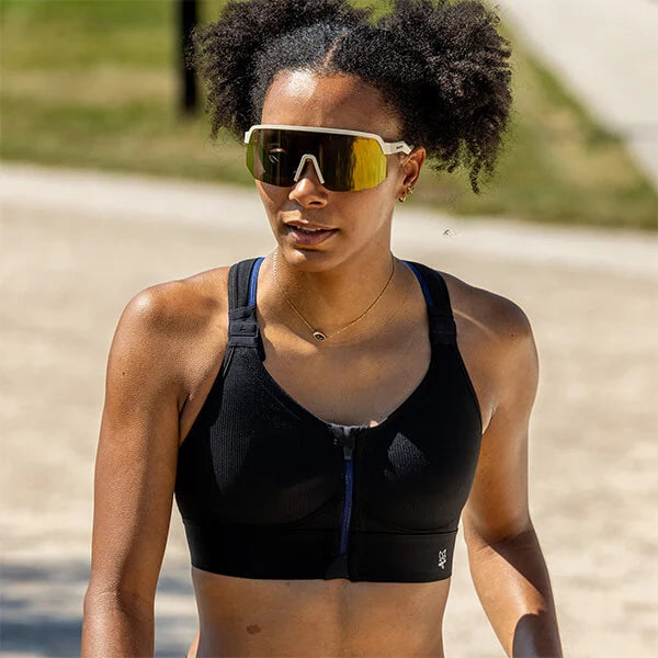 Brassière de sport maintien fort Eazip Evolution 2.0 utilisée en course a pied