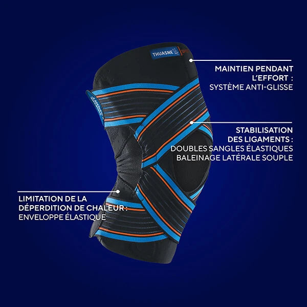 Caractérisques produit Genouillère strapping ouverte