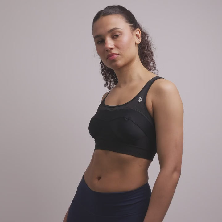 Vidéo de la brassière éco-responsable Top Strap Conscious Noire