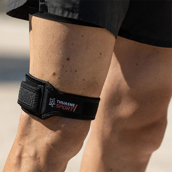Bandeau de serrage pour syndrome de l'essuie glace sur un coureur