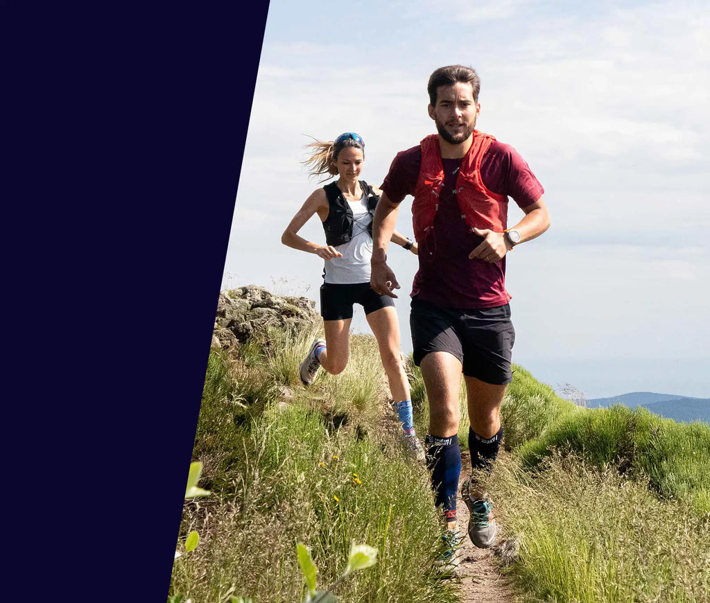 Manchons de compression sport Thuasne dans la montagne